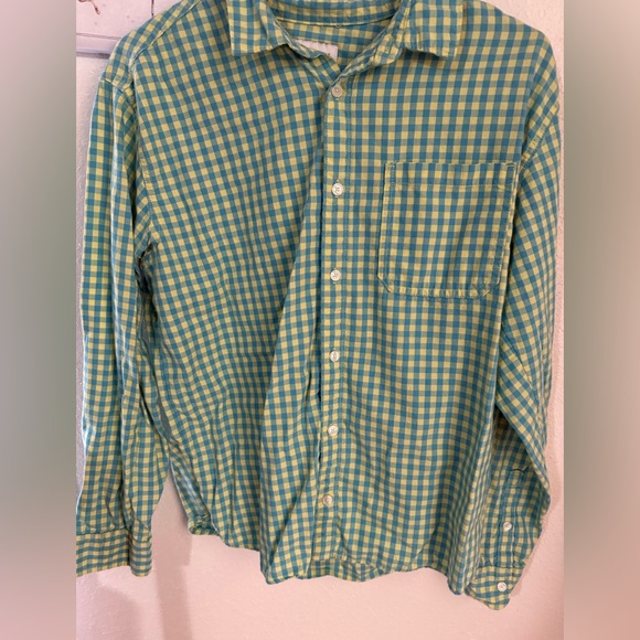 🧡15 for $20🧡 Free Assembly Green & blue Checkered Boys long sleeve shirt| XXL 18 - Picture 2 of 10